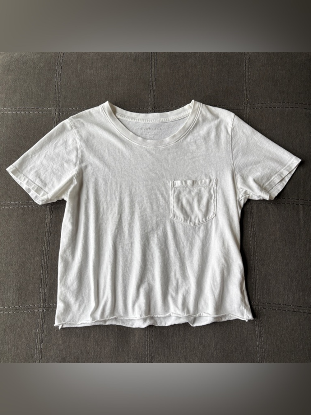 Everlane 100% Cotton Boxy Crop Tee Shirt White XS